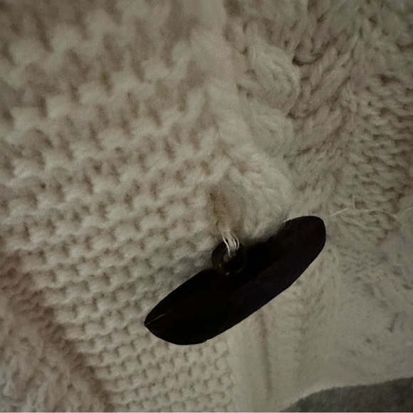 Aran Crafts Cream Cable Knit Cardigan - Picture 7 of 7